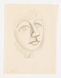 Portret córki artysty, Dorte Lundstrøm, w trzech czwartych profil po prawej