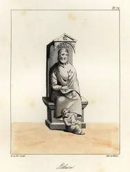 Posąg Lotara I, Lothara I, cesarza Karolingów, króla Włoch i środkowej Francji, 795-855
