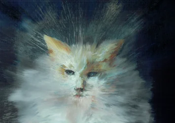Monty puchacz, 2015, (olej na płótnie)