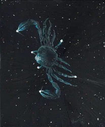 Znak zodiaku Rak, 2016, (olej na płótnie)