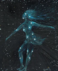 Znak zodiaku Panna, 2016, (olej na płótnie)
