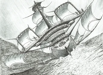 Storm Creators Risser-Larson Sea, 2017, (Atrament na papierze)
