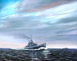 USS Atlanta patroluje Canal Guard 1942,