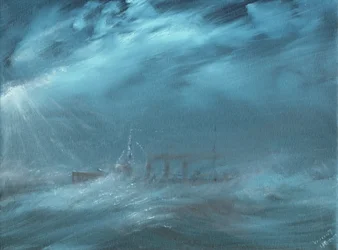 US Destroyer podczas sztormu na morzu 1917, 2019
