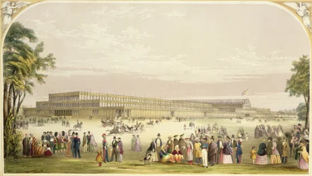 Wielka Wystawa, 1851: widok budynku zaprojektowanego przez architekta Josepha Paxtona