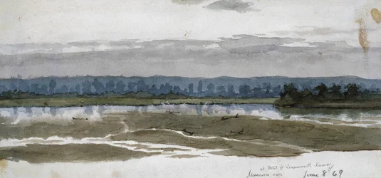 At Hotel, Fort Leavenworth, Kansas, Missouri River, 8 czerwca 1869 (akwarela)
