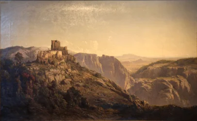 Panoramiczny widok na wzgórza z Château d