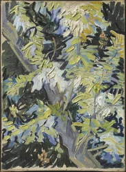 Acacia en fleur - Kwitnienie akacji, Gogh, Vincent, van (1853-1890). Olej na płótnie. Wymiar : 33x24 cm. Muzeum Narodowe w Sztokholmie
