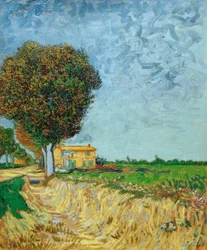 Aleja w pobliżu Arles z domami