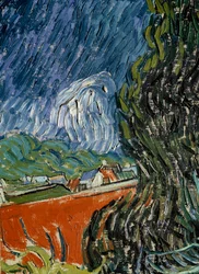 Ogród doktora Gacheta w Auvers sur Oise (Auvers-sur-Oise) Detal. Obraz Vincenta van Gogha (1853-1890) 1890 Nd. 0,73x0,52 m Paryż, Muzeum Orsay