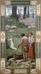 „„Święta Genevieve dziecko w modlitwie”” (Święta Genowefa jako dziecko w modlitwie) Obraz Vincenta van Gogha (1853-1890) 1876 Dim 136,5x76,3 cm Muzeum Van Gogha, Amsterdam