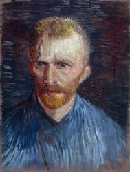 Autoportret autorstwa Gogha, Vincenta, van (1853-1890). Olej na płótnie, format : 44,5x33,6