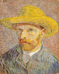 Autoportret z awersem Słomkowego Kapelusza: Obieraczka do ziemniaków, 1887.