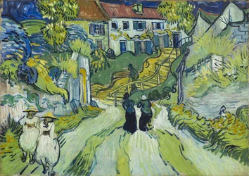 Schody w Auvers, lipiec 1890 (olej na płótnie)