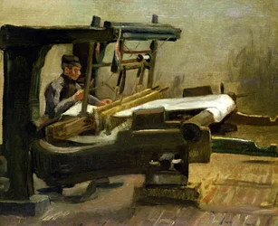 Tkacz na krośnie, zwrócony w prawo, 1884