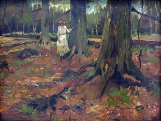 Dziewczyna w lesie