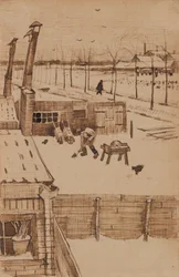 Widok z okna pracowni Vincents zimą I (1883)