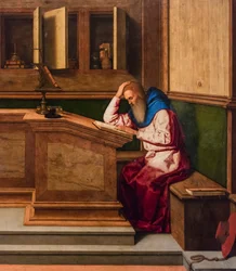Święty Hieronim w swoim gabinecie, ok. 1515-1520 (technika mieszana na topoli)