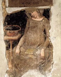 Dziewica w ciąży, fragment (fresk)