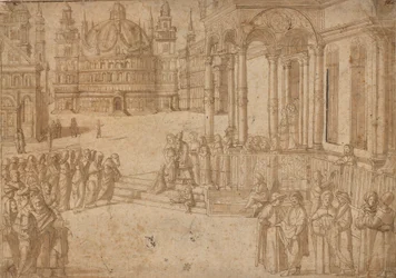 Po Carpaccio - Ofiarowanie Dziewicy w świątyni ok. 1500-20