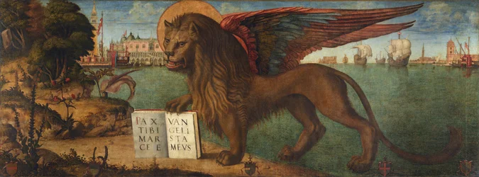 Lew św. Marka autorstwa Carpaccio, Vittore (1460-1526). Tempera na płótnie