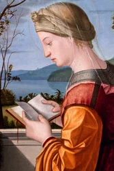 Czytająca Dziewica, około 1505-1510 (olej na drewnie)
