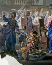 Ślub w Kanie, Vittorio Maria Bigari (1692-1776), Detail
