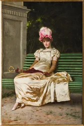 Czekanie (olej na płótnie)