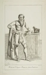 Wewnętrzny strój obywatela francuskiego, 1794.