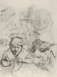 Le Citoyen Aubourg, Mme Aubourg i ich rodzina Citizen Aubourg, Madame Aubourg..., ca. 1795-1805.