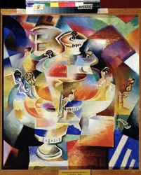 Samowar. 1919 (olej na drewnie)