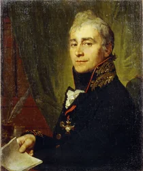 Portret Aleksandra Fedosejewicza Bestużewa (1761-1810). (Portret Aleksandra Fedosejewicza Bestużewa). Peinture de Vladimir Lukich Borovikovsky (ou Borovikovski) (1757-1825), huile sur toile