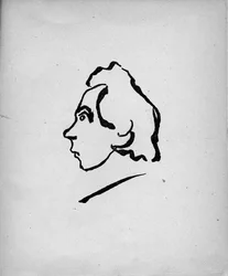 Portret poety Velimira Chlebnikowa 1885-1922, 1913