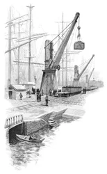Załadunek węgla w Newcastle, Nowa Południowa Walia, Australia, 1886.