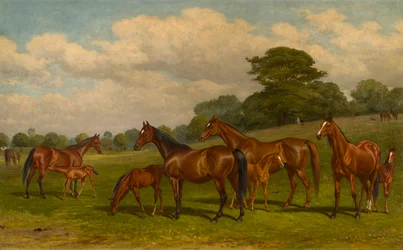 Klacze i źrebięta, ok. 1892 (olej na płótnie)