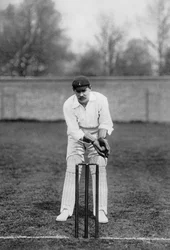 Bill Storer, krykiecista z Derbyshire i Anglii, ok. 1899 r.