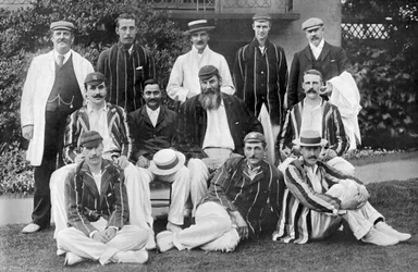 Panowie XI na mecz z graczami na stadionie Lords Cricket Ground, Londyn, 1899