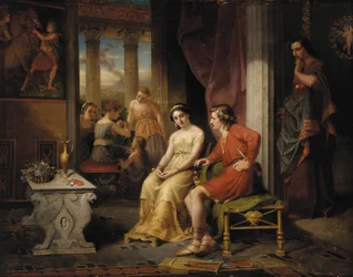 Ostatnie dni Pompejów: Glaukus i Iona (olej na płótnie)