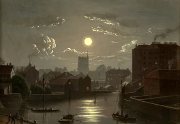 Bristol - Scena Księżyca (olej na miedzi)