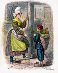„Francuska kobieta i dziecko sprzedająca owoce”, 1809.