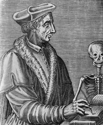 Portret Jean Francois Fernel (1497-1558), francuskiego lekarza, astronoma i matematyka, rycina Nicolas II de Larmessin (ok. 1638-1694)