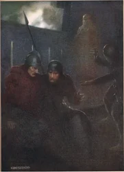 Pojawia się duch ojca Hamleta, z "Hamleta" Williama Shakespeare