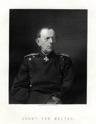 Hrabia von Moltke, 1800-1891, słynny niemiecki feldmarszałek, XIX w.