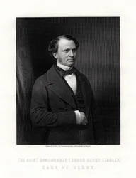 Edward Henry Stanley, 15 hrabia Derby, brytyjski mąż stanu, połowa końca XIX wieku.