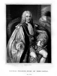 Thomas Pelham-Holles, 1. książę Newcastle-upon-Tyne, brytyjski mąż stanu wigów, 1831.