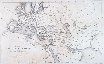 Wielkie imperia w czasach Karola Wielkiego, ok.1850