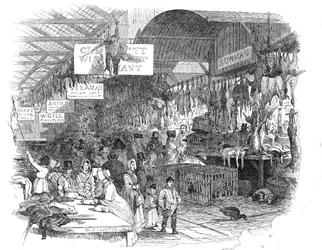 Targ Leadenhall, w Wigilię 1845.