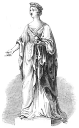 Marmurowy posąg Jej Królewskiej Mości w Królewskiej Giełdzie, 1845.