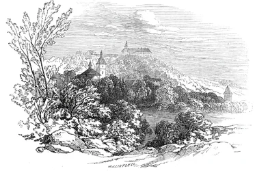 Pałac Molsdorf - z rysunku Jego Królewskiej Wysokości Księcia Alberta, 1845.