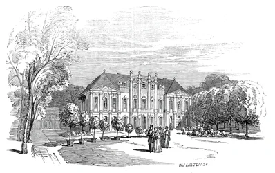 Pałac w Tenneburgu - z rysunku Jego Królewskiej Wysokości Księcia Alberta, 1845.